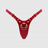 Красный пояс для фиксации насадок Strap-On-Me Leatherette Harness Fabulous - Strap-on-me - купить с доставкой в Бердске