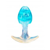 Голубоватая анальная пробка - 8,2 см. - AnaLove