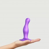 Фиолетовая насадка Strap-On-Me Dildo Plug Curvy size S - Strap-on-me - купить с доставкой в Бердске