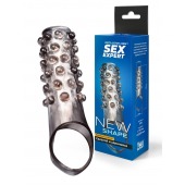 Дымчатая насадка на пенис с выпуклостями - 11 см. - Sex Expert - в Бердске купить с доставкой