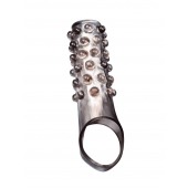 Дымчатая насадка на пенис с выпуклостями - 11 см. - Sex Expert - в Бердске купить с доставкой