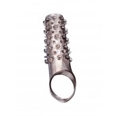 Дымчатая насадка на пенис с шипами и выпуклостями - 12 см. - Sex Expert - в Бердске купить с доставкой