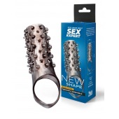 Дымчатая насадка на пенис с шипами и выпуклостями - 12,5 см. - Sex Expert - в Бердске купить с доставкой