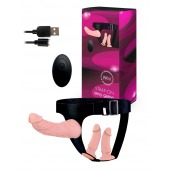 Женский страпон с 3 насадками и вибрацией - Erowoman-Eroman - купить с доставкой в Бердске