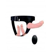 Женский страпон с 3 насадками и вибрацией - Erowoman-Eroman - купить с доставкой в Бердске