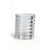 Прозрачная сквозная насадка на пенис с ребрышками - Sex Expert - в Бердске купить с доставкой