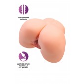 Телесный мастурбатор в форме попки с 2 любовными входами - No Name - в Бердске купить с доставкой