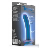 Синяя насадка с гладкой поверхностью Surrender 5.75 Inch Intermediate Pegging Dildo - 14,6 см. - Blush Novelties - купить с доставкой в Бердске