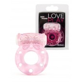 Розовое эрекционное виброкольцо с бабочкой - 1137 - в Бердске купить с доставкой