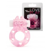 Розовое эрекционное виброкольцо в форме зайчика - 1137 - в Бердске купить с доставкой