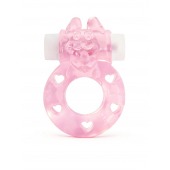 Розовое эрекционное виброкольцо в форме зайчика - 1137 - в Бердске купить с доставкой