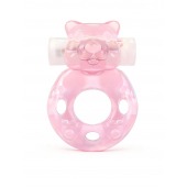 Розовое эрекционное виброкольцо в форме мишки - 1137 - в Бердске купить с доставкой