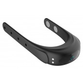 Черное эрекционное виброкольцо на ремешках - Boys of Toys - в Бердске купить с доставкой