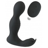 Черная анальная пробка с вибрацией, вращением и пультом ДУ RC Butt Plug with 2 Functions - Orion - в Бердске купить с доставкой