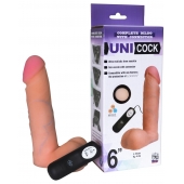 Фаллическая насадка Харнесс UNICOCK 6  с вибрацией - 18 см. - LOVETOY (А-Полимер) - купить с доставкой в Бердске