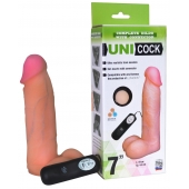 Фаллическая насадка Харнесс UNICOCK 7  с вибрацией - 19 см. - LOVETOY (А-Полимер) - купить с доставкой в Бердске