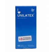 Классические презервативы Unilatex Natural Plain - 12 шт. + 3 шт. в подарок - Unilatex - купить с доставкой в Бердске