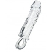 Прозрачная насадка с петлёй для фиксации - 14 см. - ToyFa - в Бердске купить с доставкой