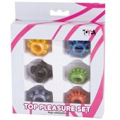 Набор из 6 разноцветных эрекционных колец - Toyfa Basic - в Бердске купить с доставкой