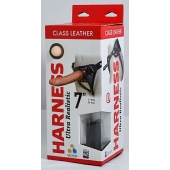 Насадка-фаллоимитатор на кожаных трусиках Harness Ultra Realistic 7  - 18 см. - LOVETOY (А-Полимер) - купить с доставкой в Бердске