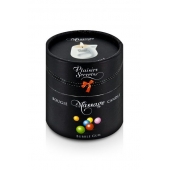 Массажная свеча с ароматом бубль-гума Bougie de Massage Gourmande Bubble Gum - 80 мл. - Plaisir Secret - купить с доставкой в Бердске