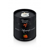 Массажная свеча с ароматом клубники Bougie de Massage Gourmande Fraise - 80 мл. - Plaisir Secret - купить с доставкой в Бердске