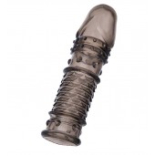 Дымчатая закрытая насадка ToyFa XLover с чешуйками и пупырышками - 13,5 см. - ToyFa - в Бердске купить с доставкой