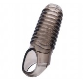 Дымчатая насадка с рёбрышками и подхватом мошонки ToyFa XLover - 12,5 см. - ToyFa - в Бердске купить с доставкой