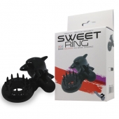 Чёрное эрекционное виброкольцо Sweet Ring с дельфинчиком - Baile - в Бердске купить с доставкой