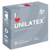 Презервативы с рёбрами Unilatex Ribbed - 3 шт. - Unilatex - купить с доставкой в Бердске