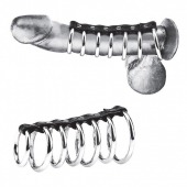 Хомут на пенис из 7 колец 7 Ring Gates Of Hell - BlueLine - купить с доставкой в Бердске