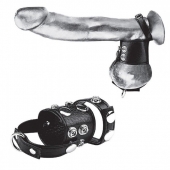 Утяжка на пенис и мошонку Cock Ring With 1.5  Ball Stretcher And Optional Weight Ring - BlueLine - купить с доставкой в Бердске