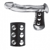 Утяжка на пенис на кнопочках 100% PVC STRAP WITH METAL SNAP - BlueLine - купить с доставкой в Бердске