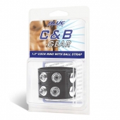 Ремень на член и мошонку 1.5  Cock Ring With Ball Strap - BlueLine - купить с доставкой в Бердске