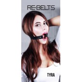 Чёрный кожаный чокер-кляп Tyra Black - Rebelts - купить с доставкой в Бердске