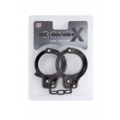 Чёрные наручники из листового металла BONDX METAL CUFFS BLACK - Dream Toys - купить с доставкой в Бердске