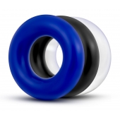 Набор из 3 разноцветных колец Stay Hard Donut Rings - Blush Novelties - в Бердске купить с доставкой