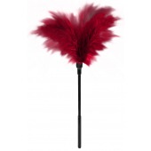 Пластиковая метелочка с красными пёрышками Small Feather Tickler - 32 см. - Blush Novelties - купить с доставкой в Бердске