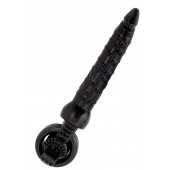 Черная вибронасадка с анальным стимулятором - ToyFa - в Бердске купить с доставкой