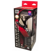 Пояс харнесс премиум класса WOMAN SIMPLEX(S) с 3 черными насадками - LOVETOY (А-Полимер) - купить с доставкой в Бердске