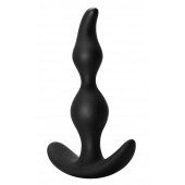 Чёрная анальная пробка Bent Anal Plug Black - 13 см. - Lola Games