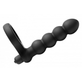 Насадка для двойного проникновения Double Fun Cock Ring with Double Penetration Vibe - XR Brands - в Бердске купить с доставкой