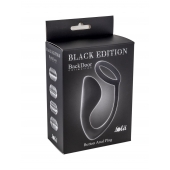 Чёрное эрекционное кольцо с анальной пробкой Button Anal Plug - Lola Games - в Бердске купить с доставкой