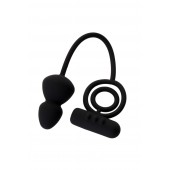 Чёрное эрекционное кольцо с вибростимулятором и анальным хвостом - Erotist Adult Toys - в Бердске купить с доставкой