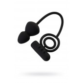 Чёрное эрекционное кольцо с вибростимулятором и анальным хвостом - Erotist Adult Toys - в Бердске купить с доставкой