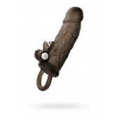 Чёрная насадка на пенис Toyfa XLover с вибрацией - ToyFa - в Бердске купить с доставкой