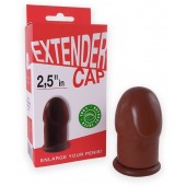 Коричневый латексный удлинитель пениса 2.5 in - Sitabella - в Бердске купить с доставкой