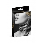 Чёрный тройной чокер с большим кольцом - Bijoux Pour Toi - купить с доставкой в Бердске