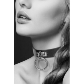 Узенький ошейник из полиуретана с кольцом - Bijoux Pour Toi - купить с доставкой в Бердске
