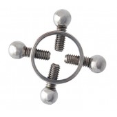 Серебристые зажимы для сосков на винтах - ToyFa - купить с доставкой в Бердске